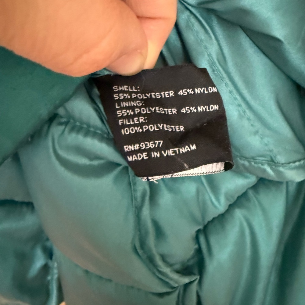 Teal Puffer Jacket - image 7